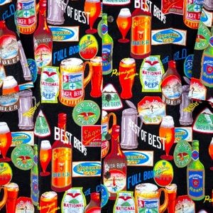 Cactus Black Label Mens Button Summer Beer Hawaiian Shirt Sz Large